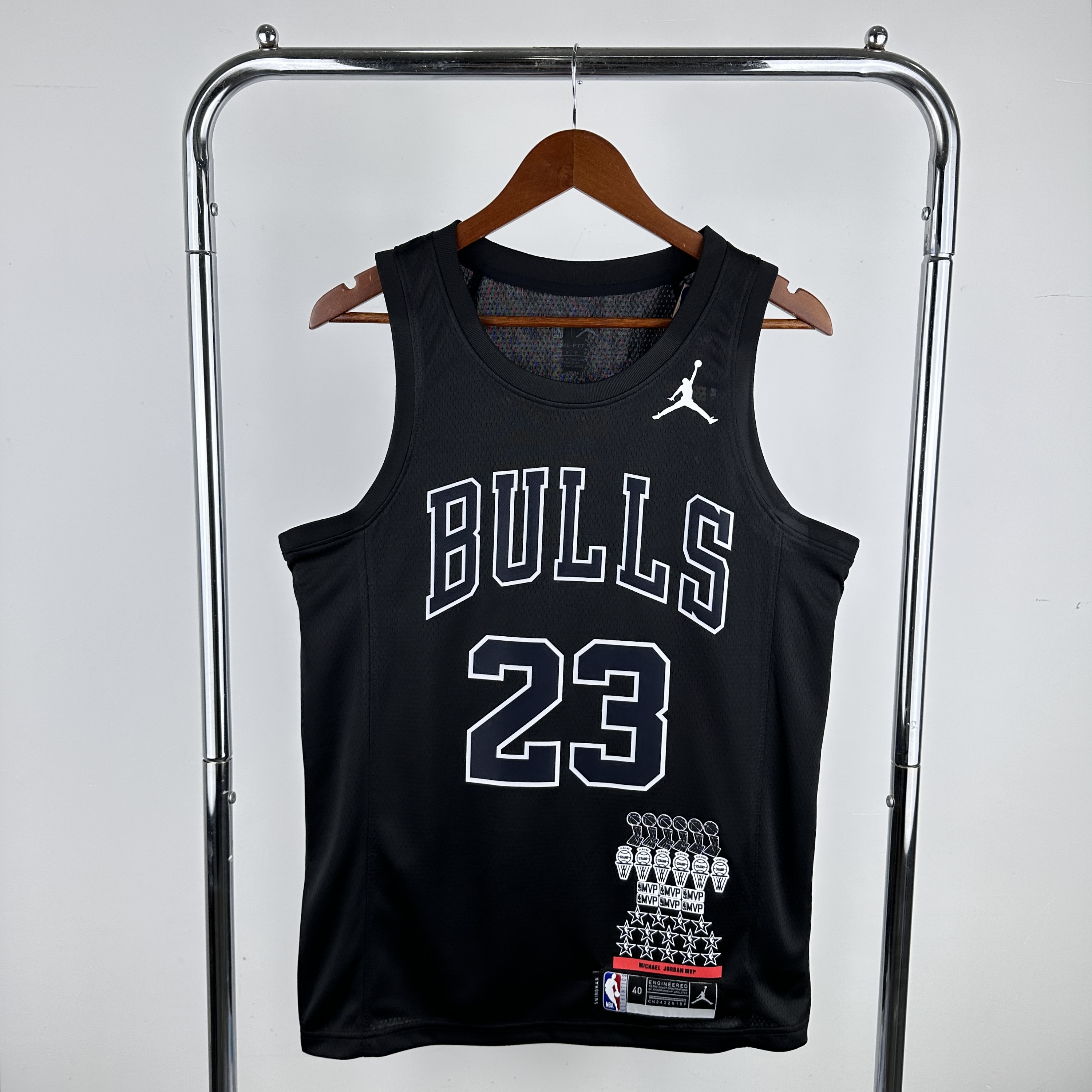 Men Chicago Bulls 23 Jordan Black Glory edition NBA 2024 Jersey